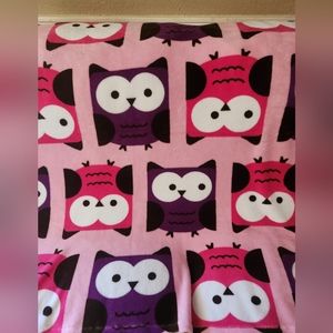Owls Fleece Throw Multicolored Size 63x50
